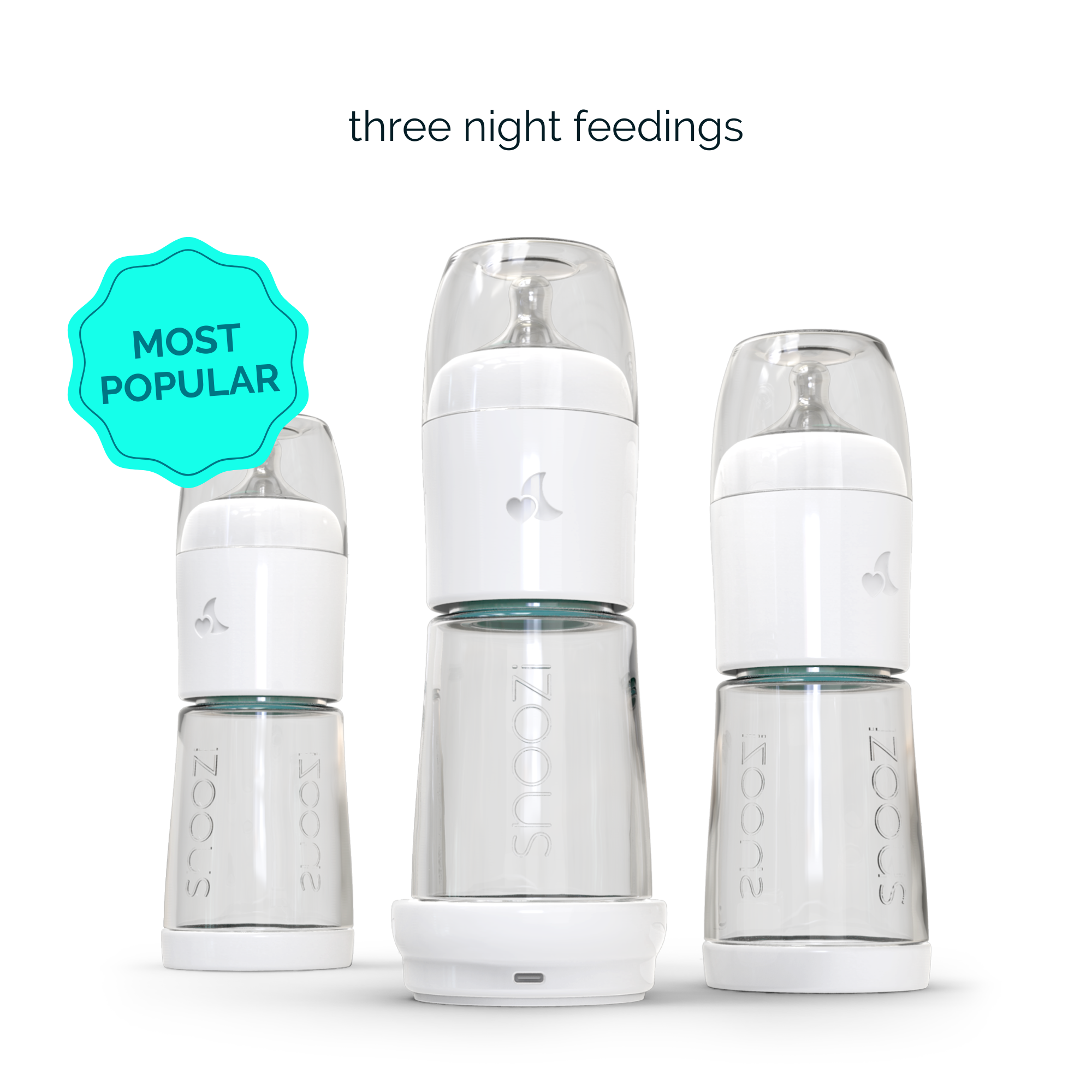 snoozi set: night bottle with bottle warmer
