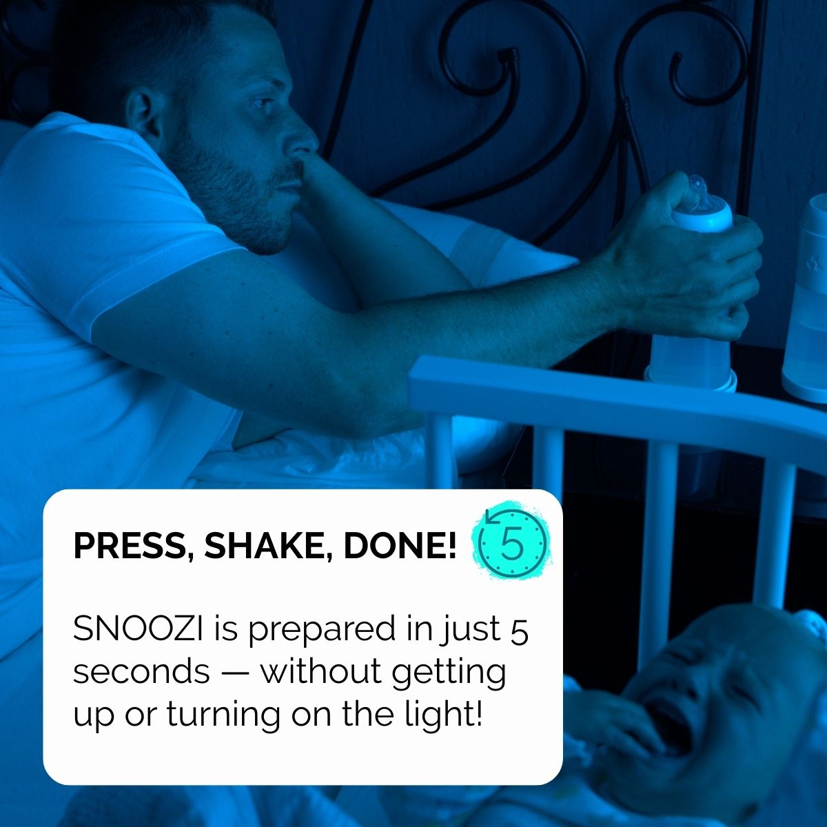 snoozi set: night bottle with bottle warmer